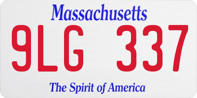 MA license plate 9LG337