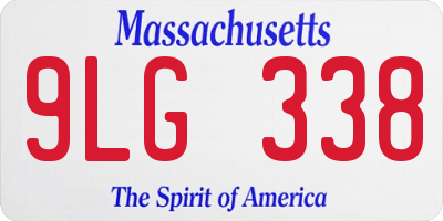 MA license plate 9LG338