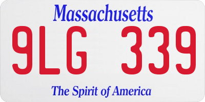 MA license plate 9LG339