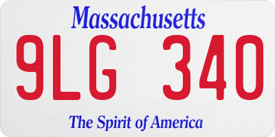 MA license plate 9LG340