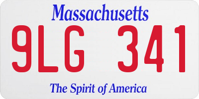 MA license plate 9LG341