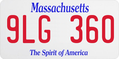MA license plate 9LG360