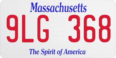 MA license plate 9LG368