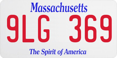 MA license plate 9LG369