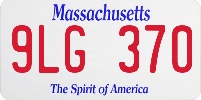 MA license plate 9LG370