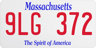 MA license plate 9LG372