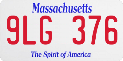 MA license plate 9LG376