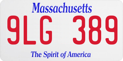 MA license plate 9LG389