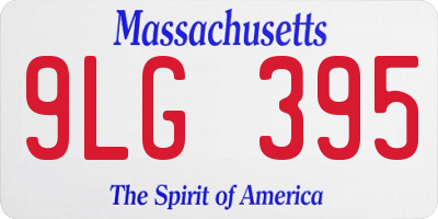 MA license plate 9LG395