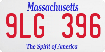 MA license plate 9LG396