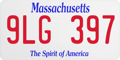 MA license plate 9LG397