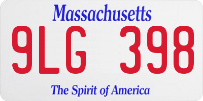 MA license plate 9LG398