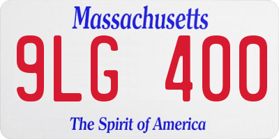 MA license plate 9LG400