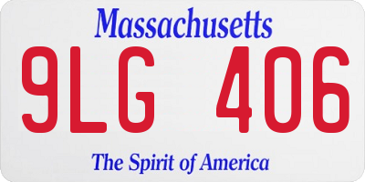 MA license plate 9LG406