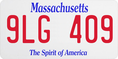 MA license plate 9LG409