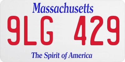 MA license plate 9LG429