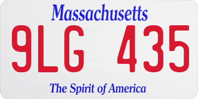 MA license plate 9LG435