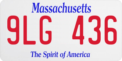MA license plate 9LG436