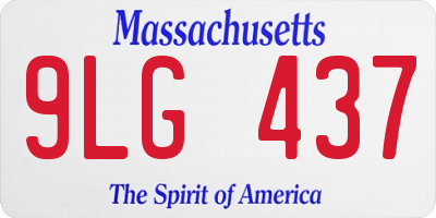 MA license plate 9LG437