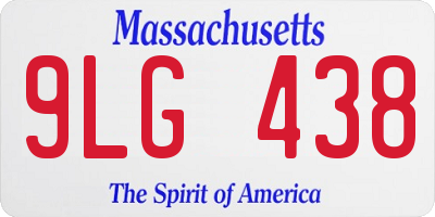 MA license plate 9LG438