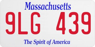 MA license plate 9LG439