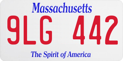 MA license plate 9LG442