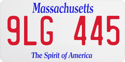 MA license plate 9LG445