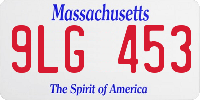 MA license plate 9LG453