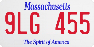 MA license plate 9LG455