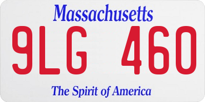 MA license plate 9LG460