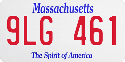 MA license plate 9LG461