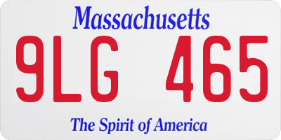 MA license plate 9LG465