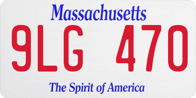 MA license plate 9LG470