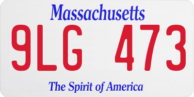 MA license plate 9LG473