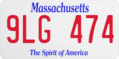 MA license plate 9LG474