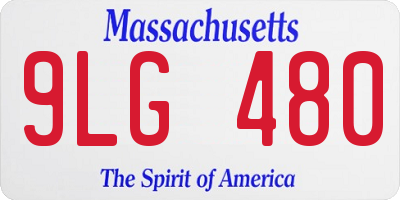 MA license plate 9LG480