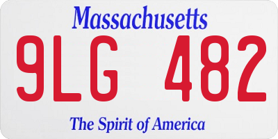 MA license plate 9LG482
