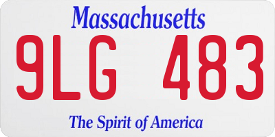 MA license plate 9LG483