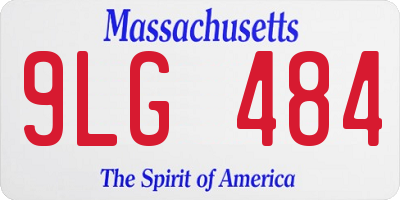 MA license plate 9LG484