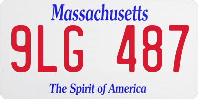 MA license plate 9LG487