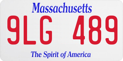 MA license plate 9LG489