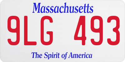 MA license plate 9LG493
