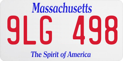 MA license plate 9LG498