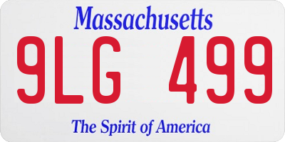 MA license plate 9LG499