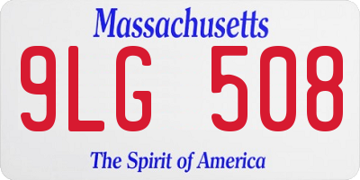 MA license plate 9LG508