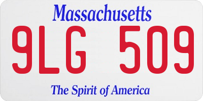 MA license plate 9LG509