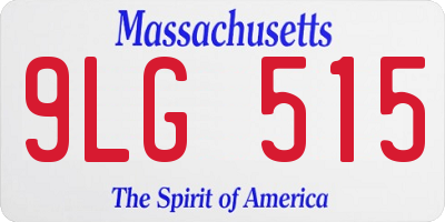 MA license plate 9LG515