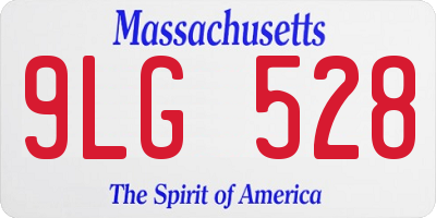 MA license plate 9LG528