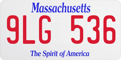MA license plate 9LG536
