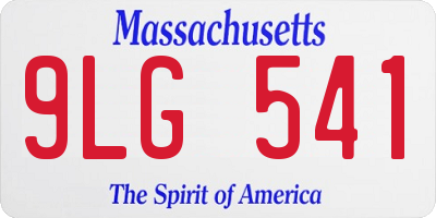 MA license plate 9LG541